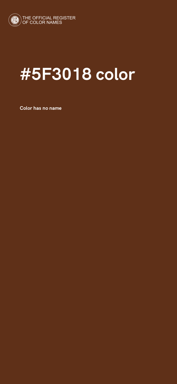 #5F3018 color image