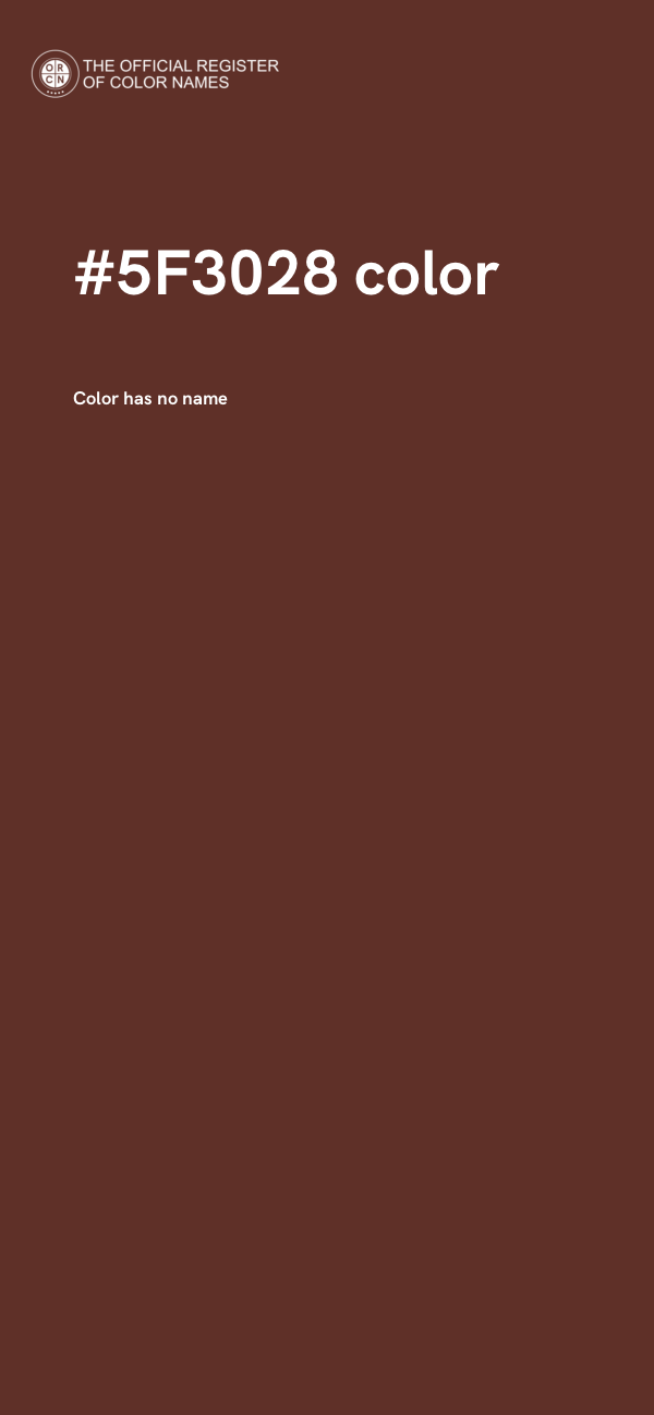 #5F3028 color image