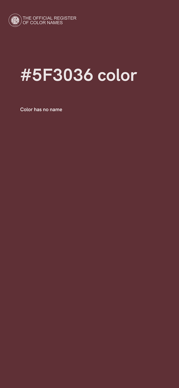 #5F3036 color image