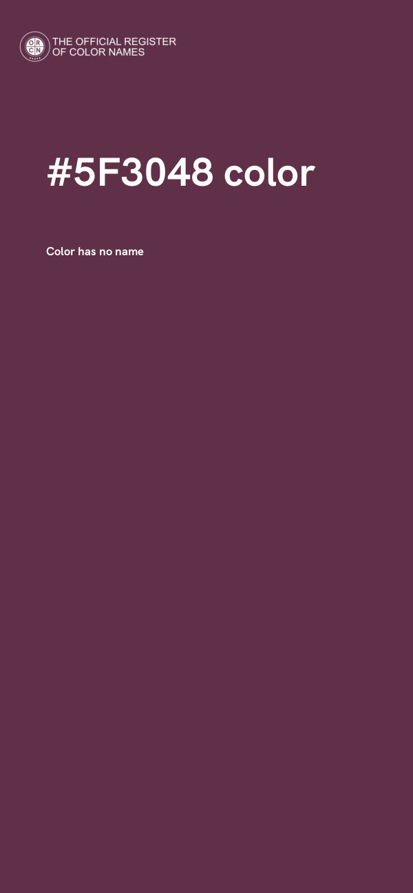 #5F3048 color image