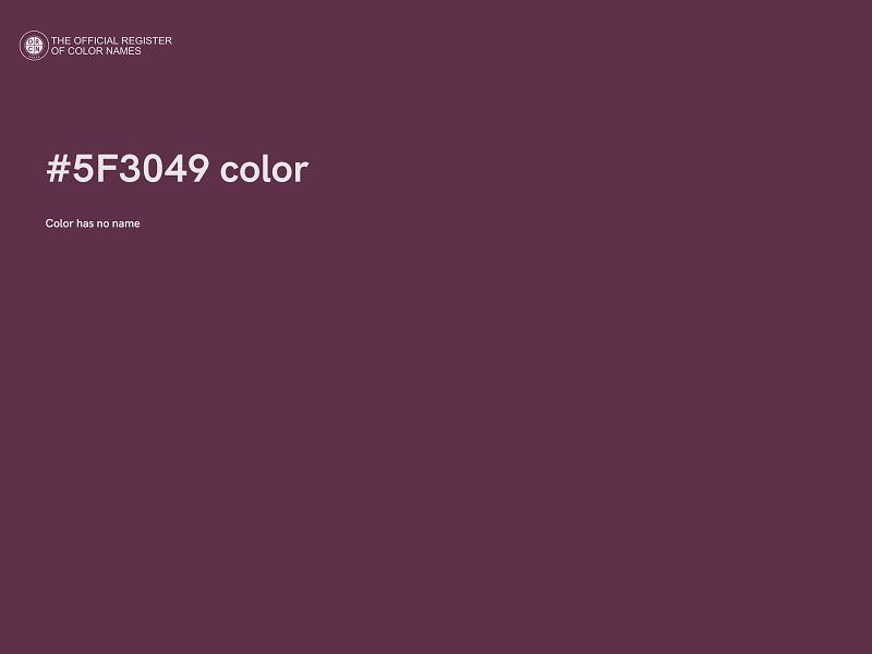 #5F3049 color image