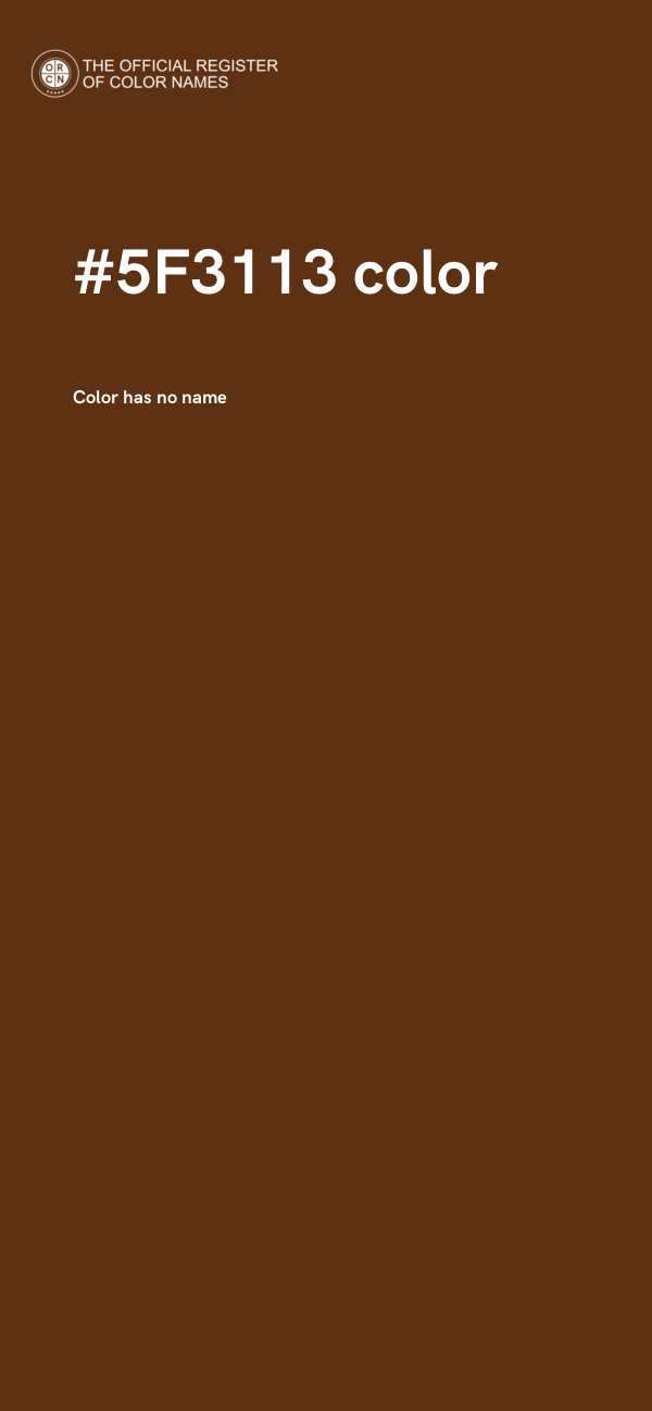 #5F3113 color image