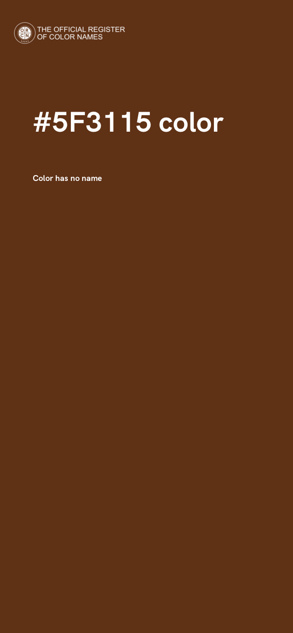 #5F3115 color image