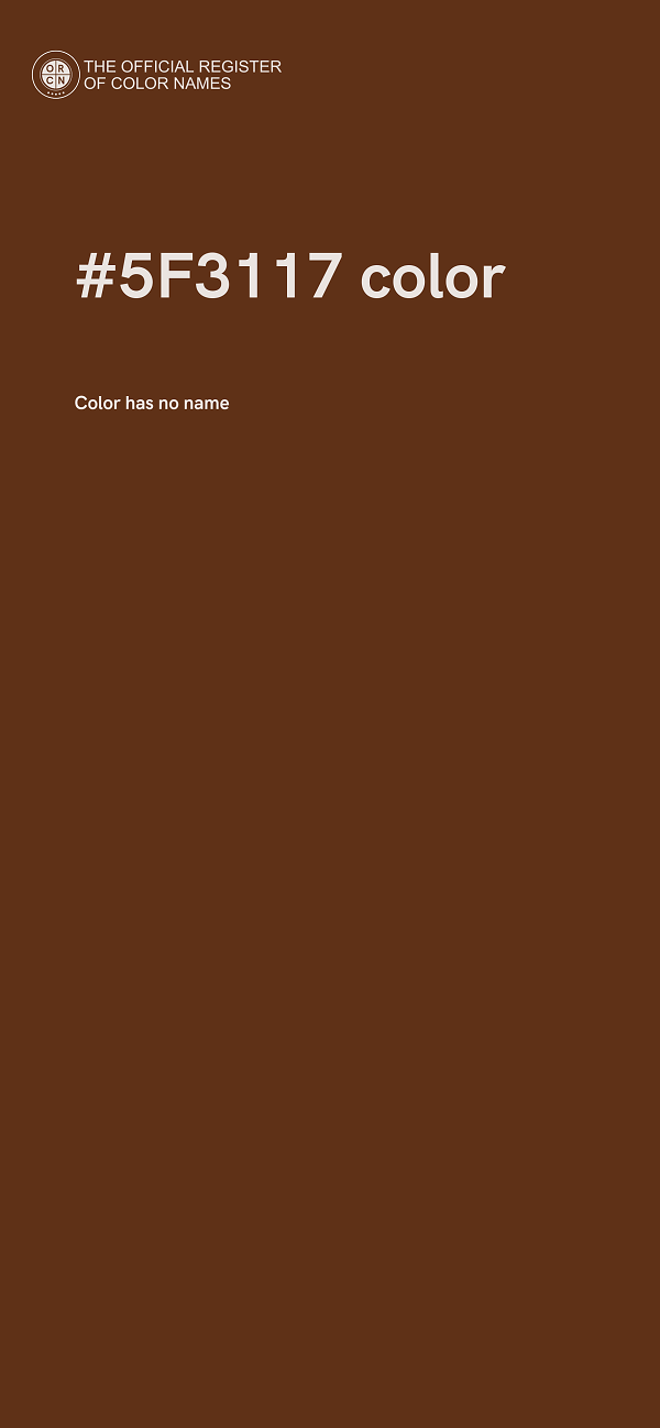 #5F3117 color image