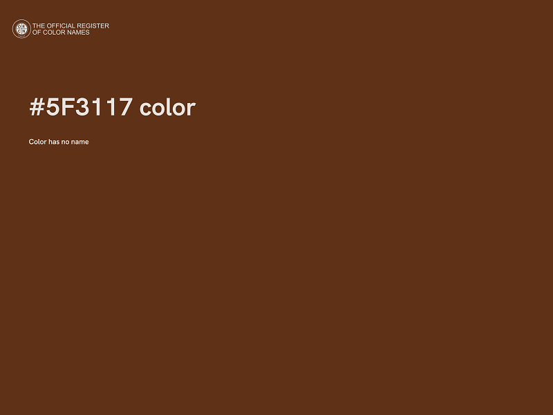 #5F3117 color image