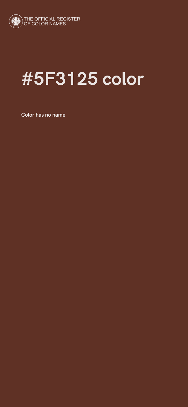 #5F3125 color image