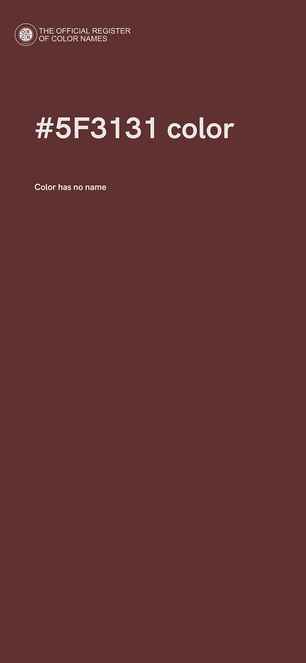 #5F3131 color image