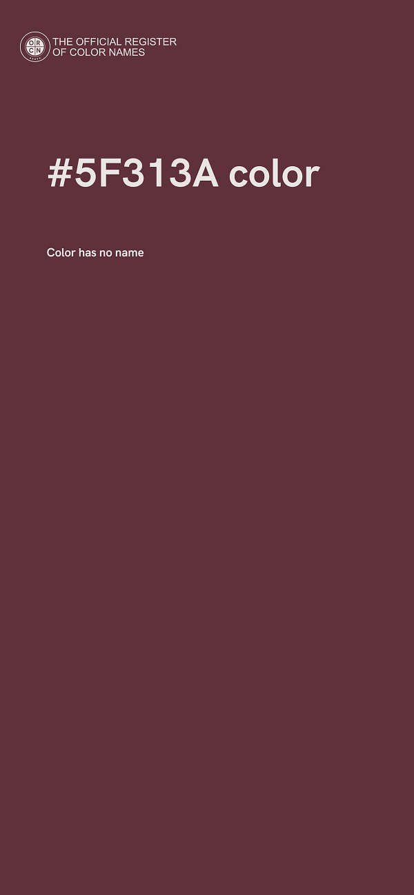 #5F313A color image
