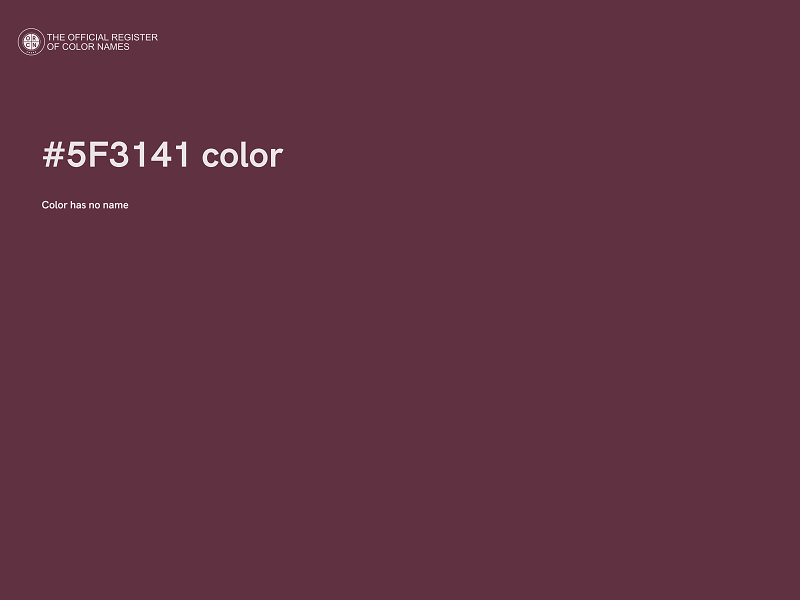 #5F3141 color image