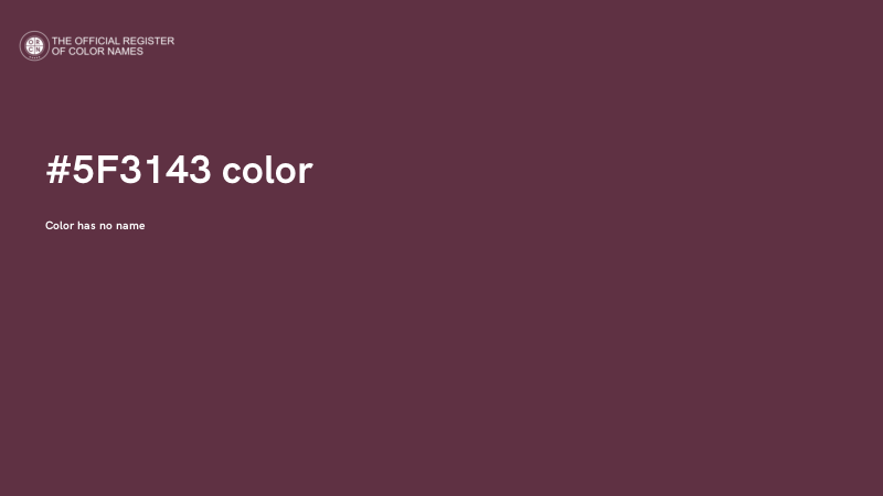 #5F3143 color image
