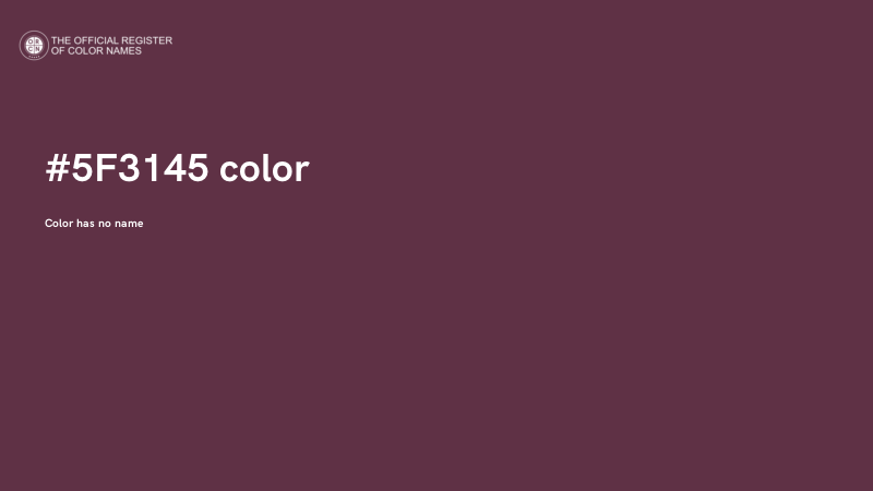 #5F3145 color image