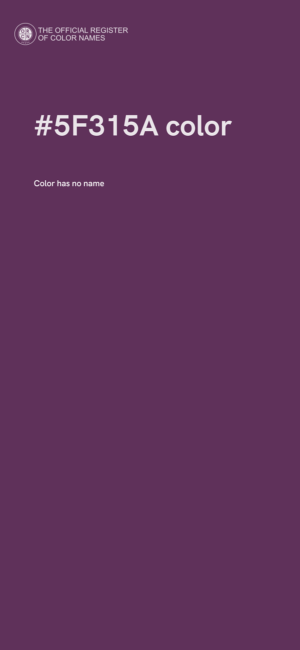 #5F315A color image