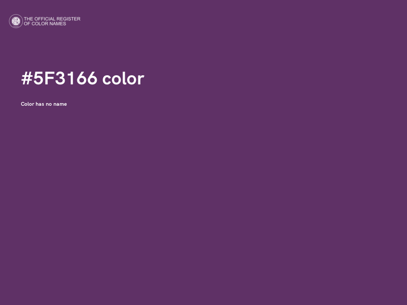 #5F3166 color image