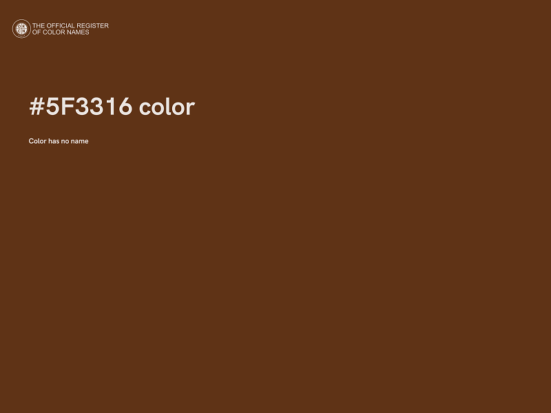 #5F3316 color image