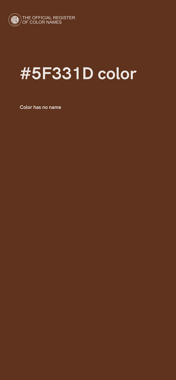 #5F331D color image