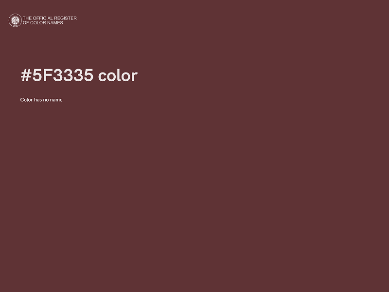 #5F3335 color image