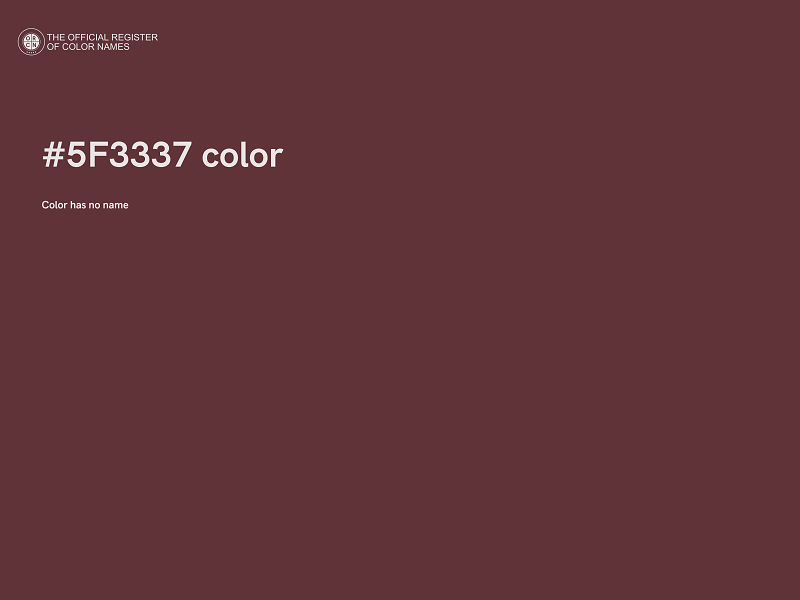 #5F3337 color image