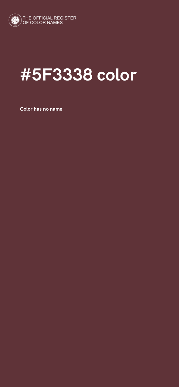 #5F3338 color image