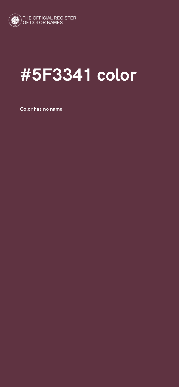 #5F3341 color image