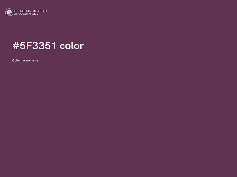 #5F3351 color image