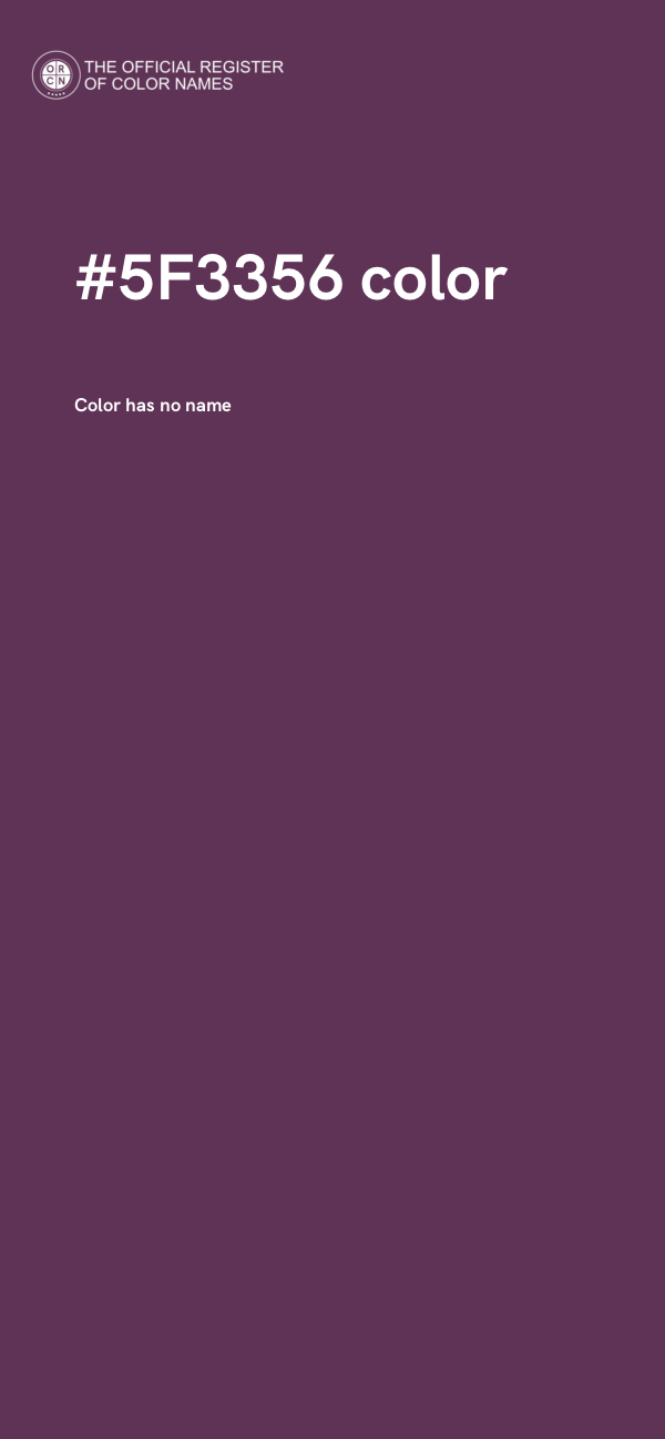 #5F3356 color image