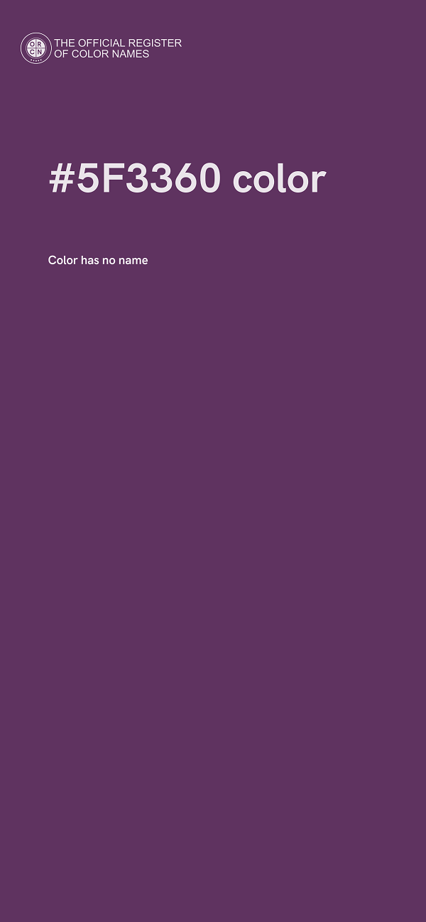 #5F3360 color image