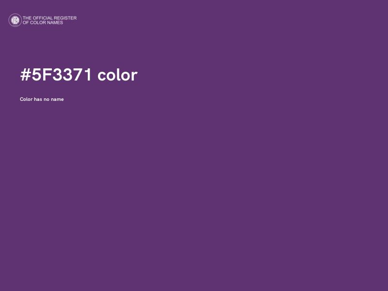 #5F3371 color image