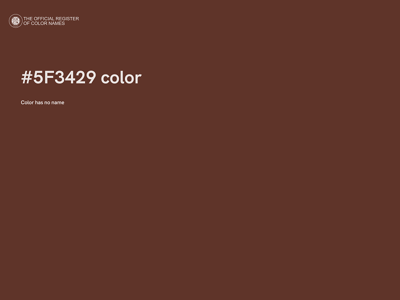 #5F3429 color image