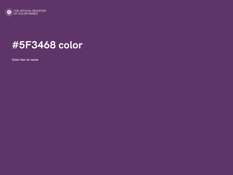 #5F3468 color image