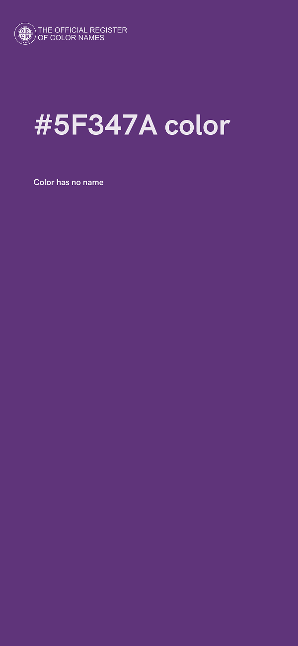 #5F347A color image