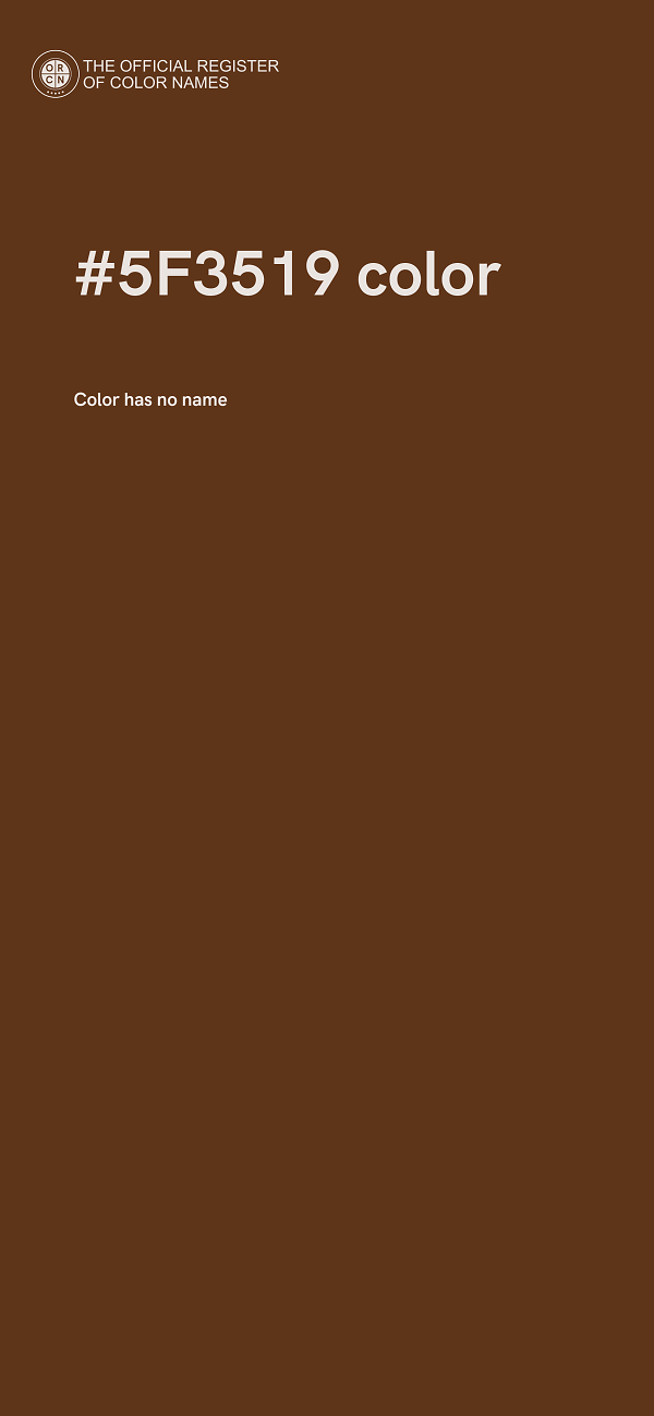 #5F3519 color image