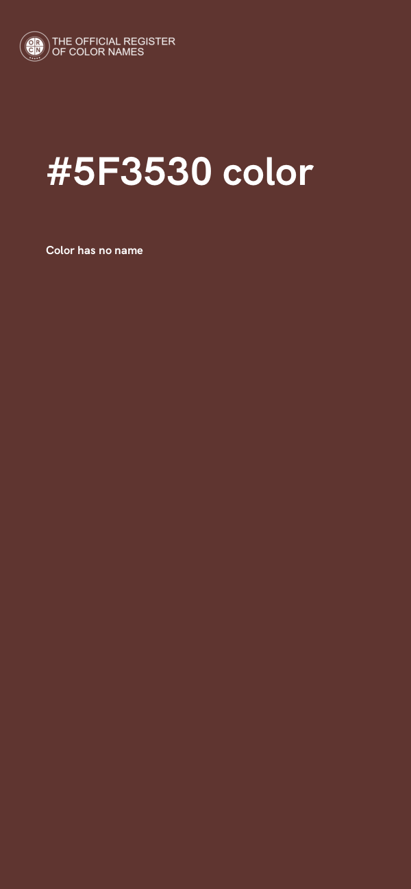 #5F3530 color image