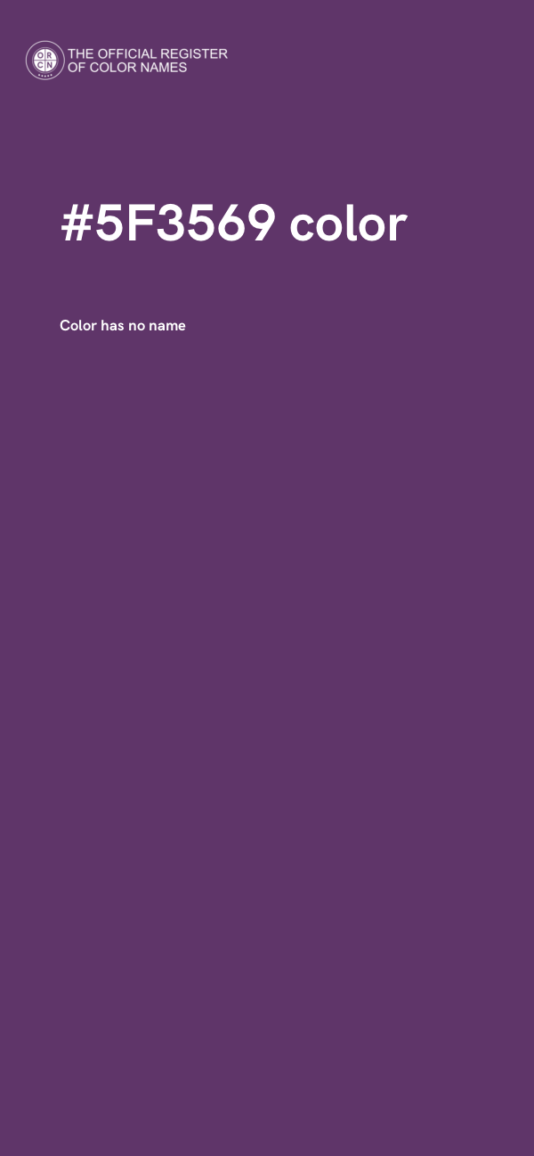 #5F3569 color image