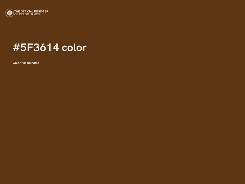 #5F3614 color image