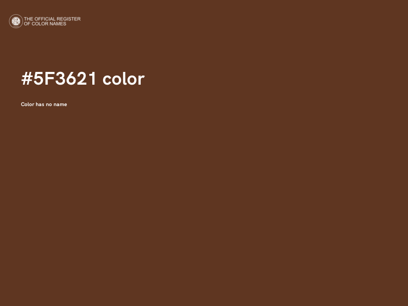 #5F3621 color image