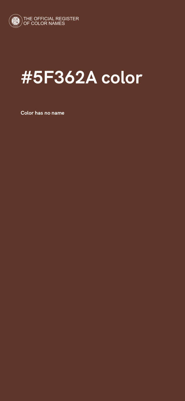 #5F362A color image