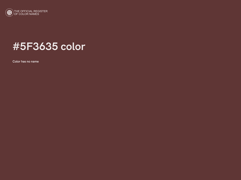 #5F3635 color image