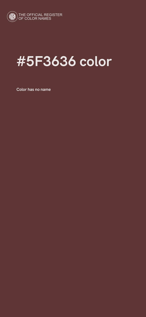 #5F3636 color image