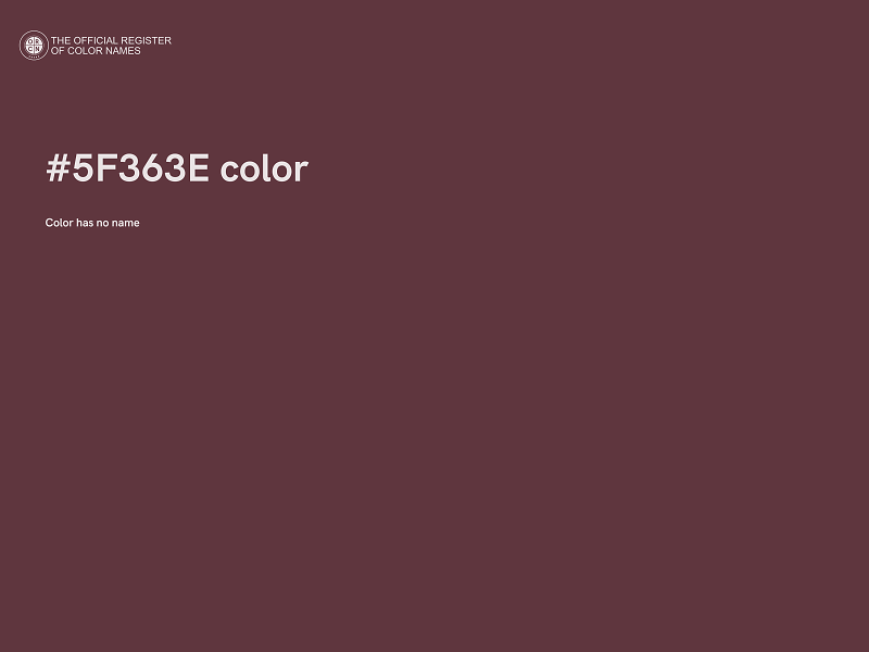 #5F363E color image