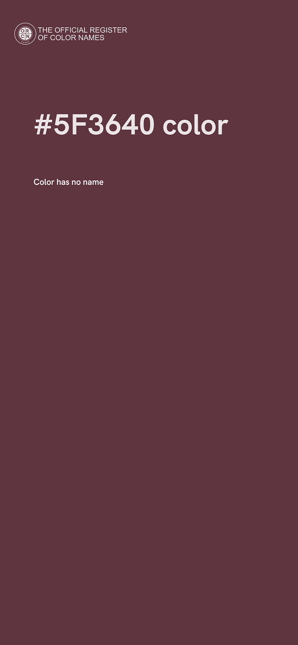 #5F3640 color image