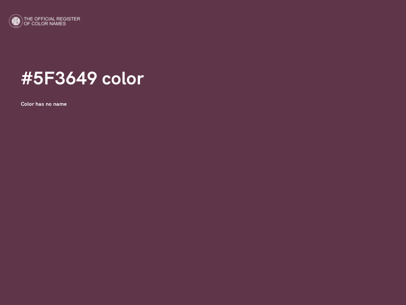 #5F3649 color image