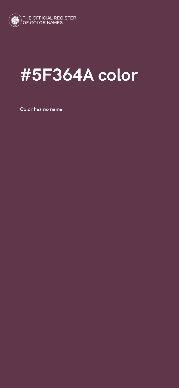 #5F364A color image