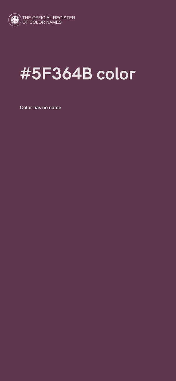 #5F364B color image