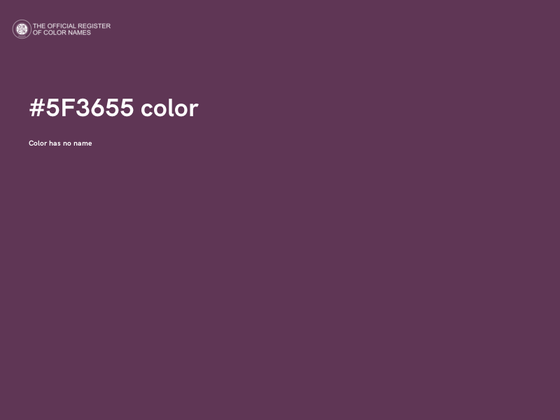 #5F3655 color image