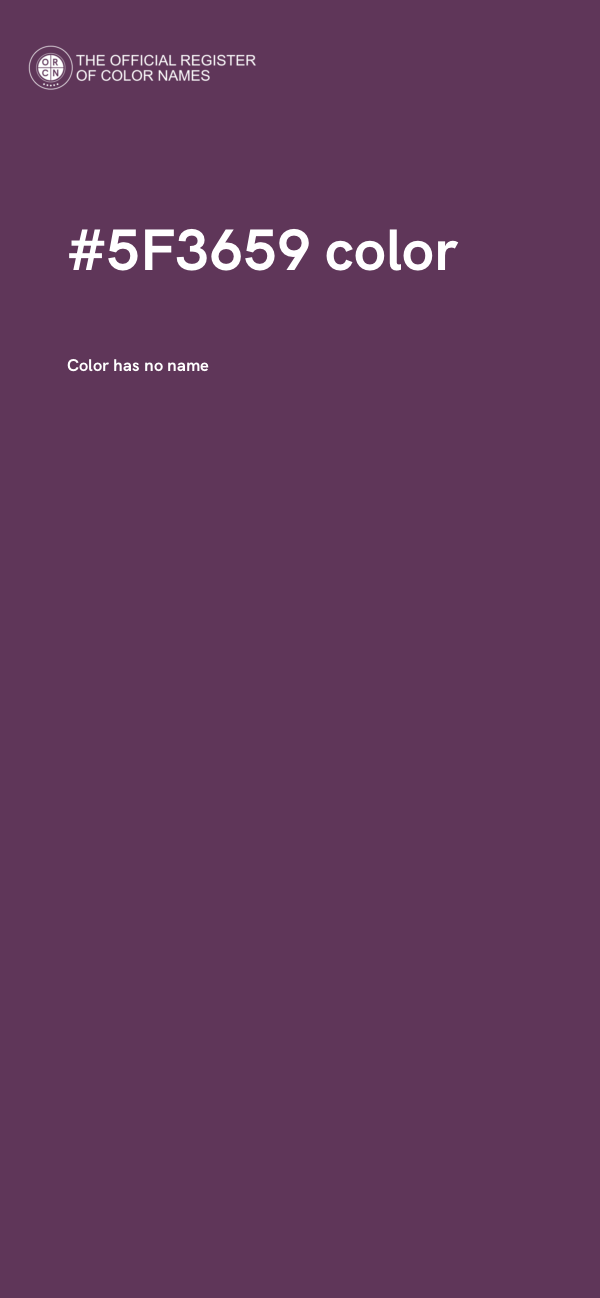 #5F3659 color image