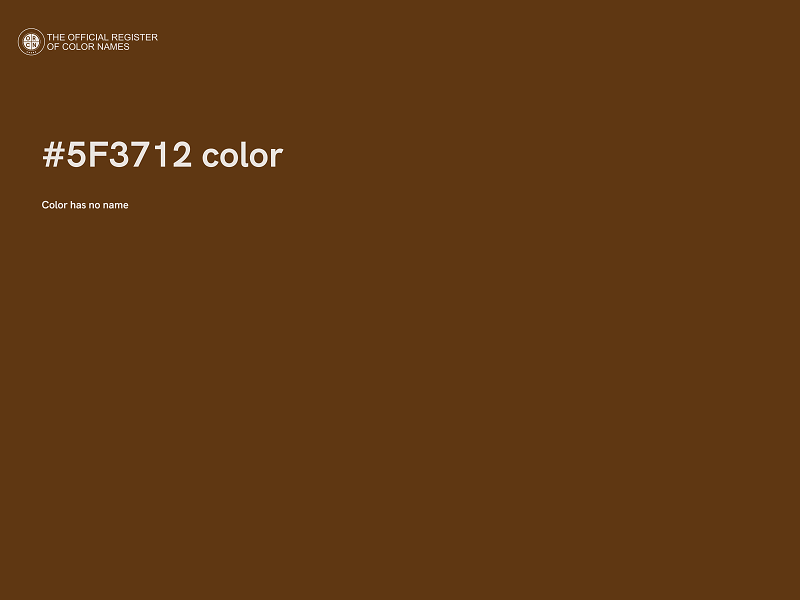 #5F3712 color image