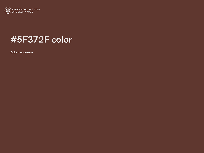 #5F372F color image