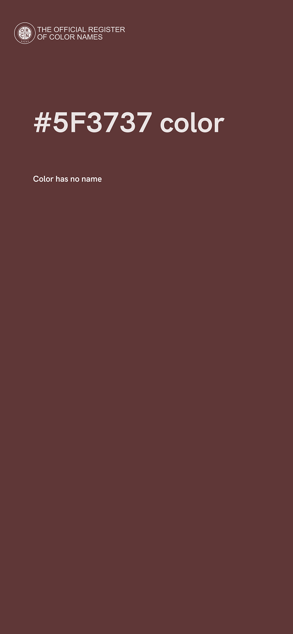 #5F3737 color image