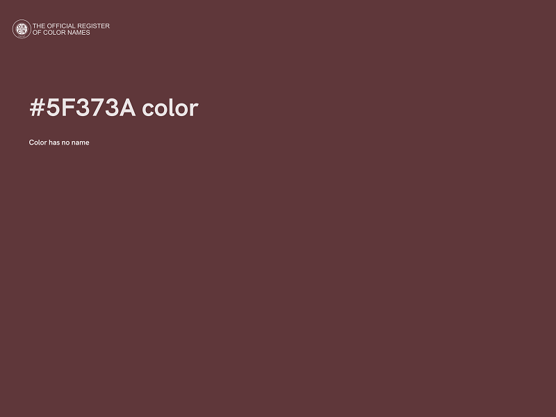 #5F373A color image