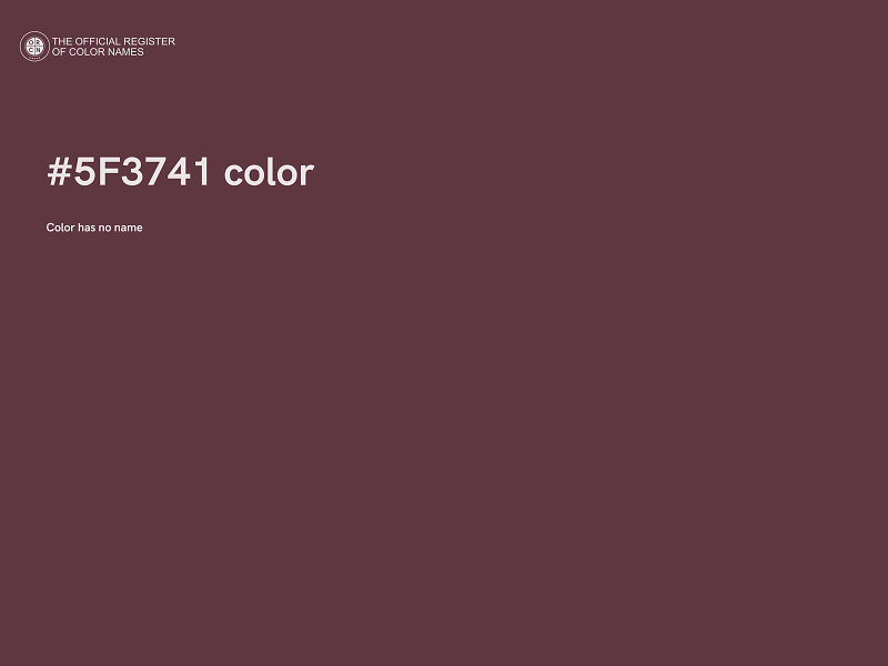 #5F3741 color image